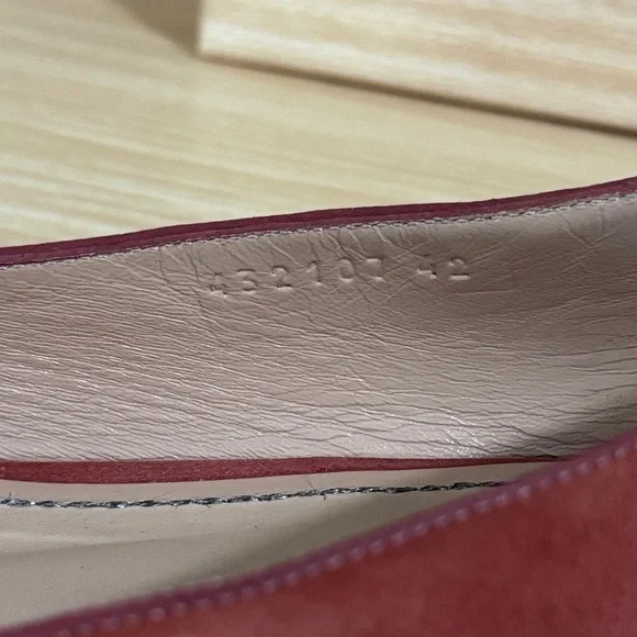 Gucci Dionysus Crystal Pink Suede Flats US 11 Statement Designer - Picture 8 of 9